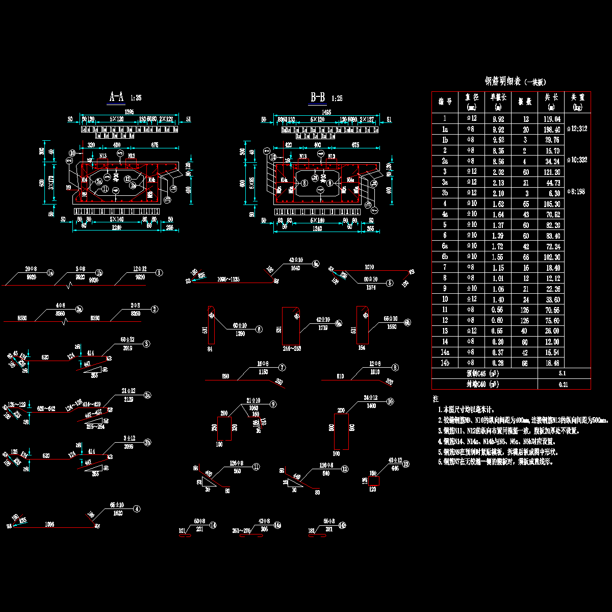 14边板普通钢筋构造图2（c＝255、α＝15）.dwg