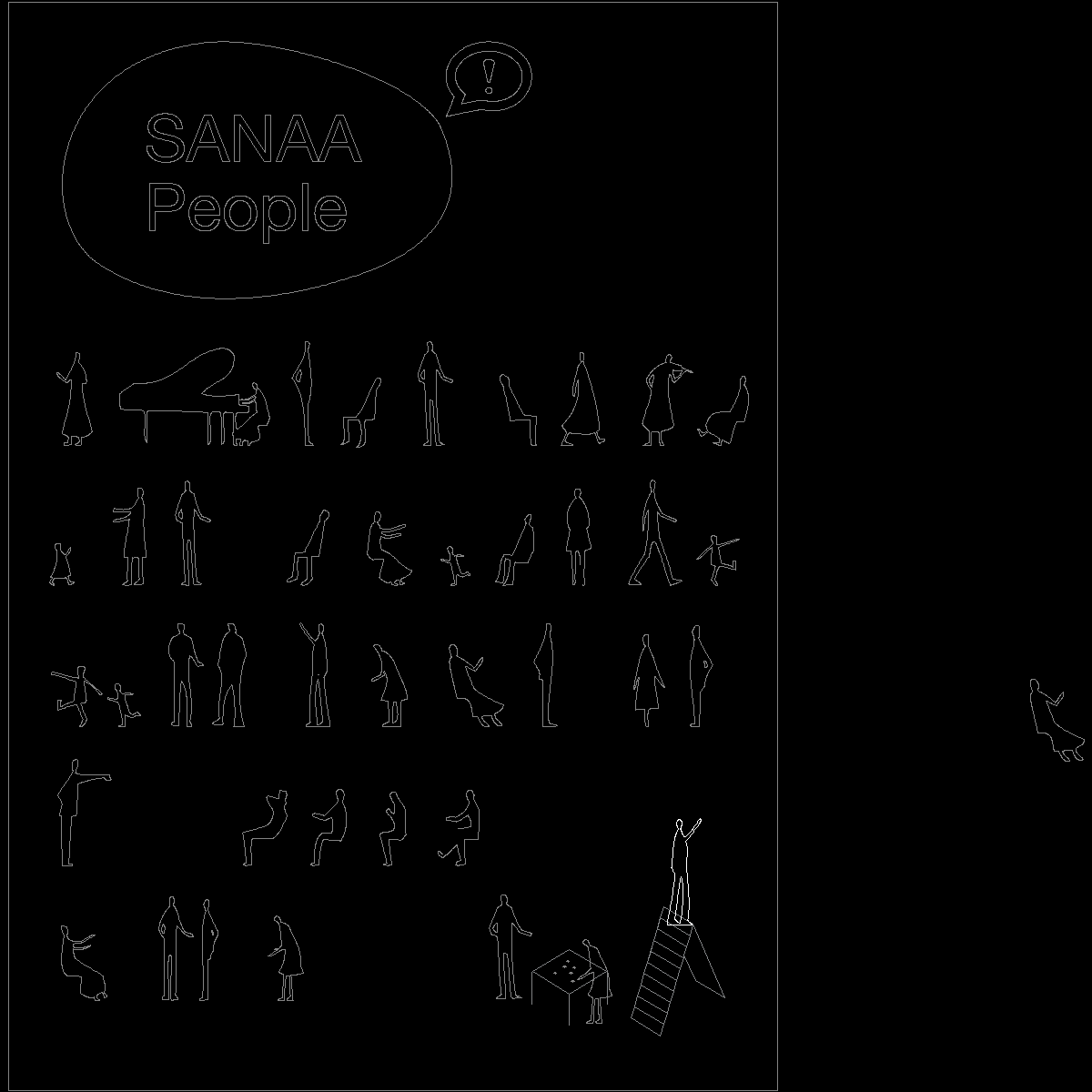 SANNA事务所—妹岛剪影小人合集.dwg - 1