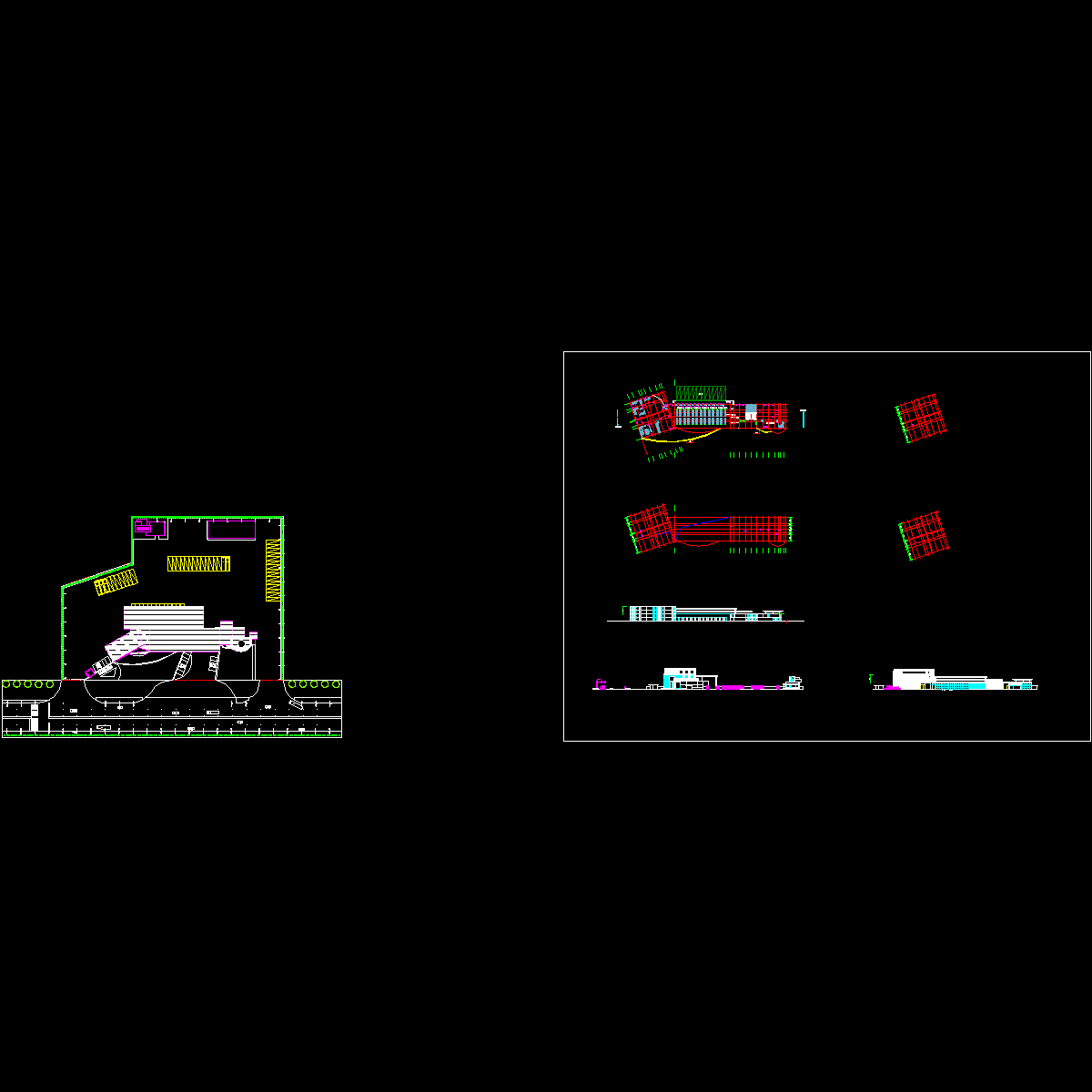 大学汽车站设计方案（素模等）.dwg - 1