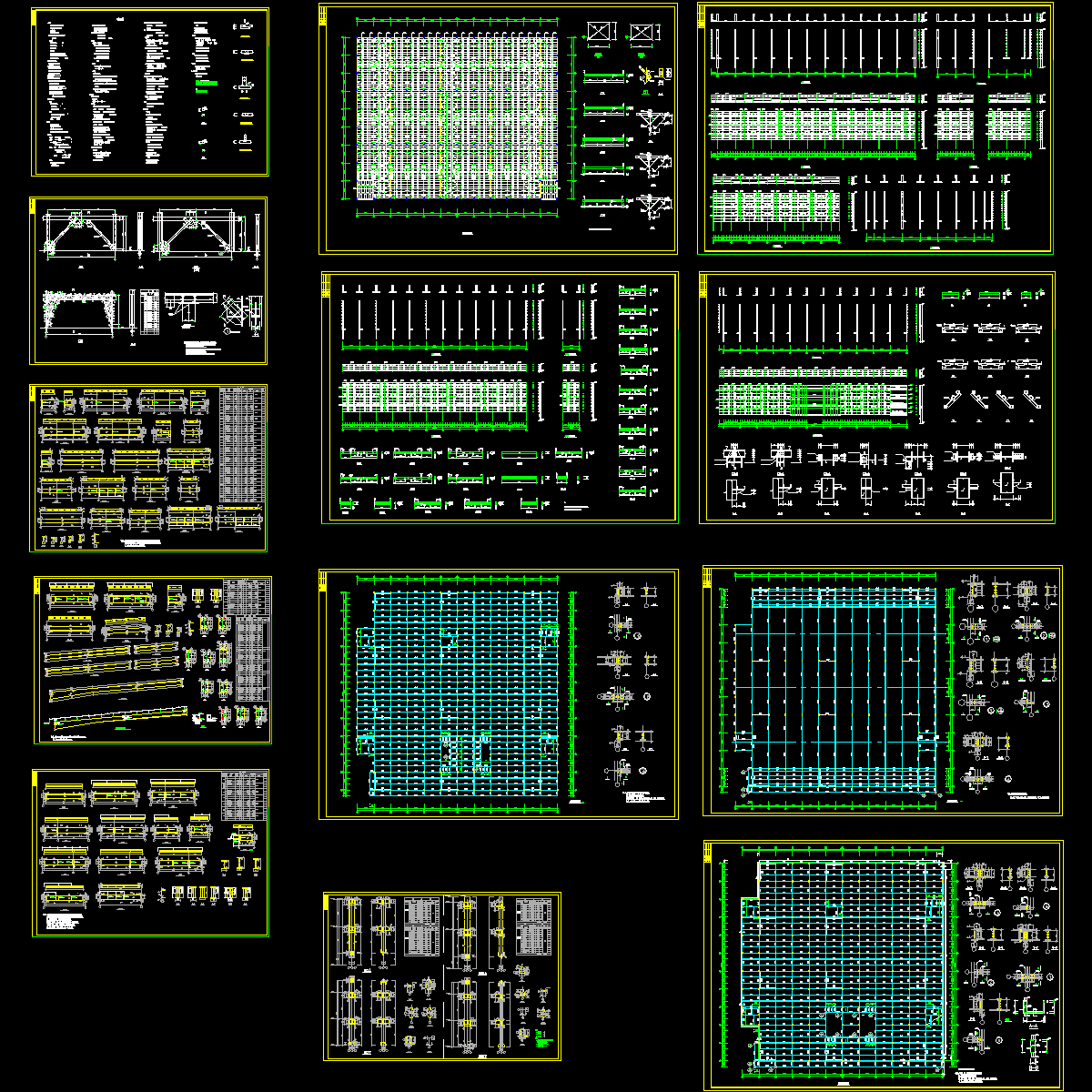 大型4层家具城商业钢结构框架施工方案大样图CAD.dwg - 1