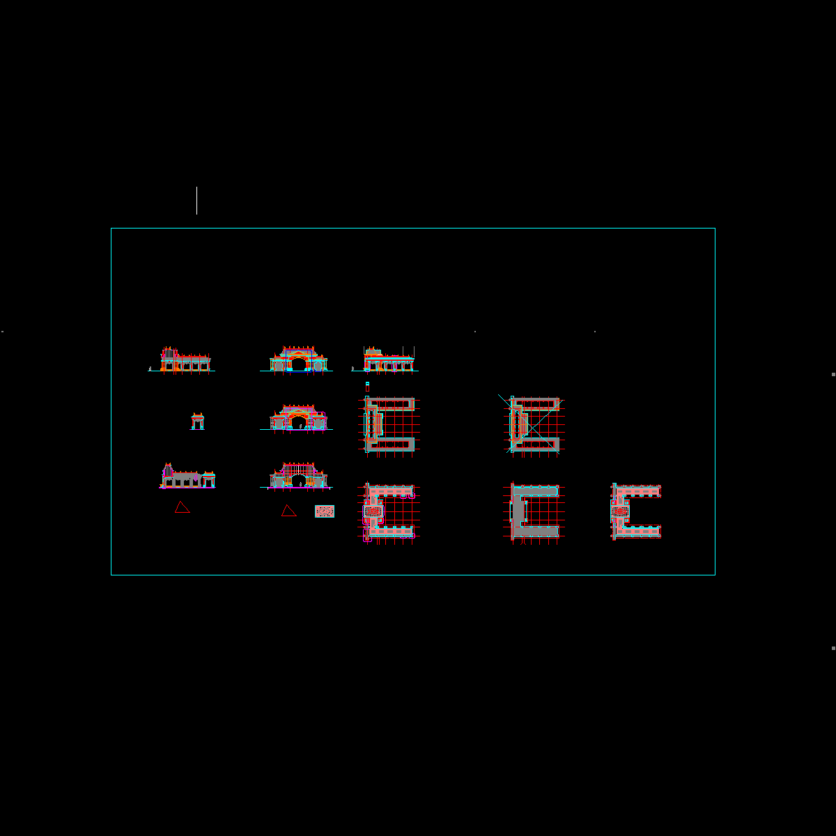 bd-tl-2.3 亭廊组合2天花平面图.dwg