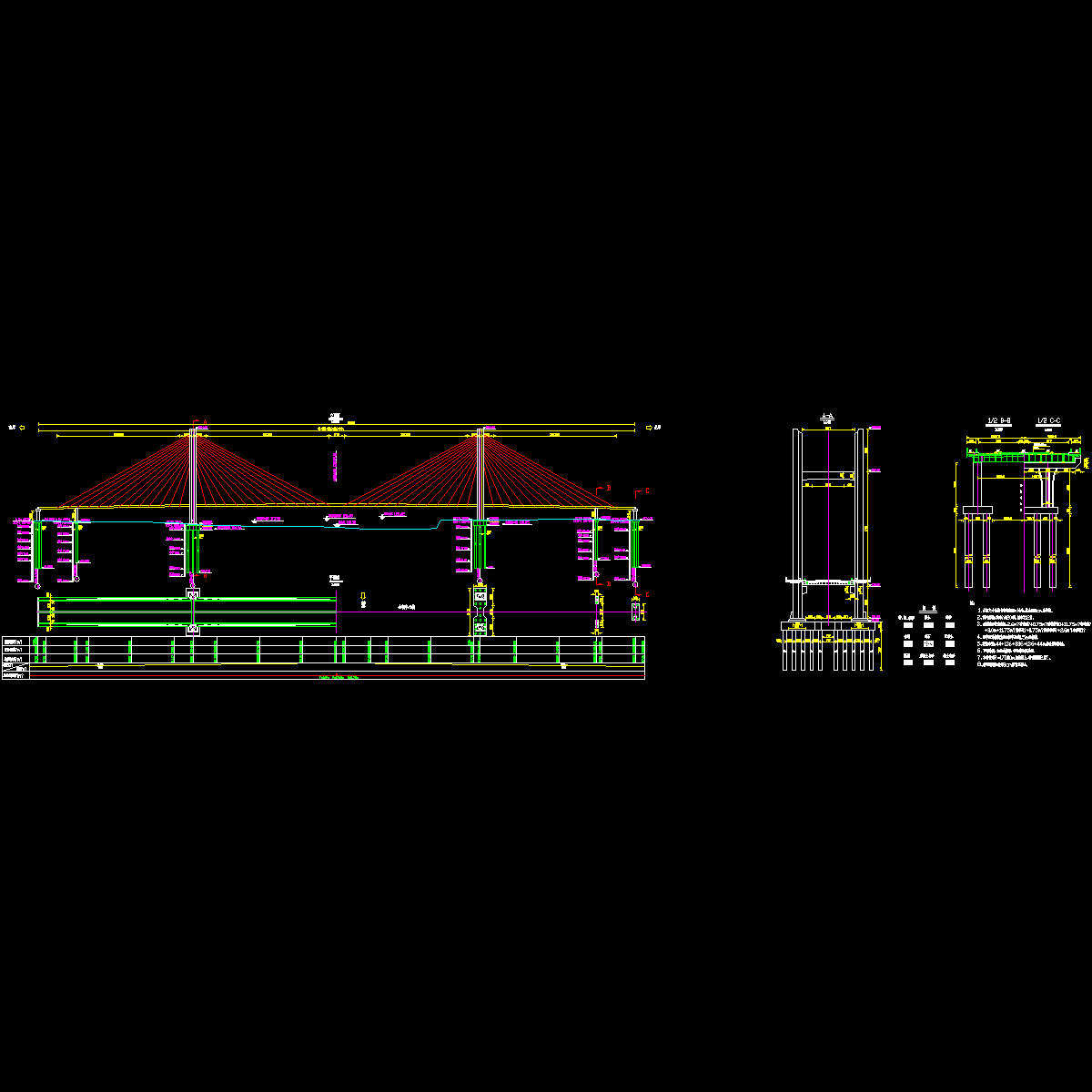 004-006松花江大桥主桥桥型布置图（一）（二）（三）.dwg