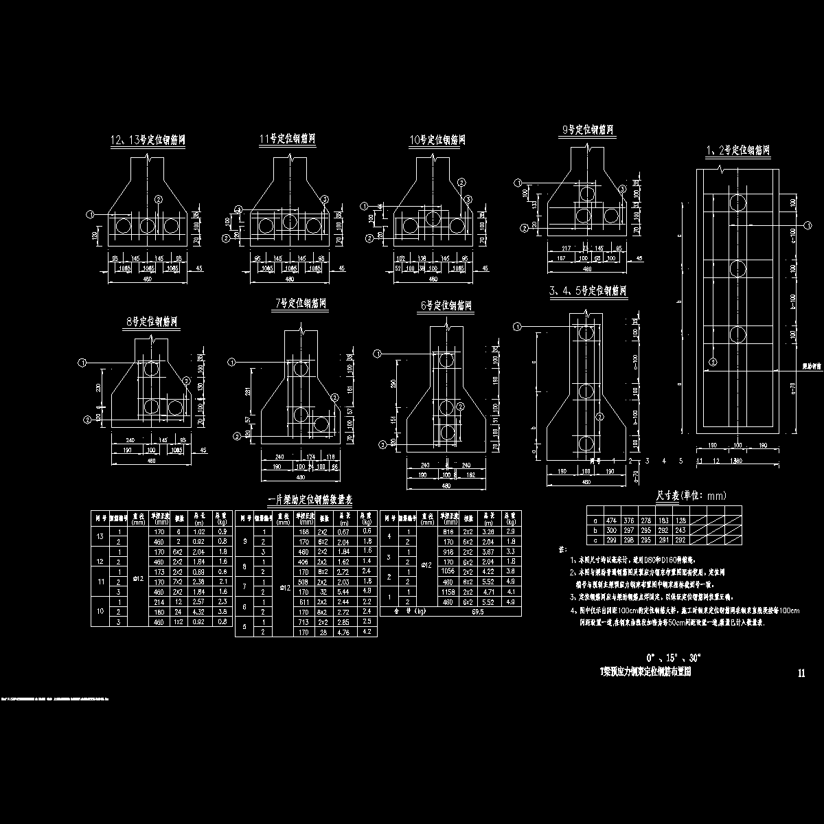 p11 t梁预应力钢束定位钢筋布置图.dwg