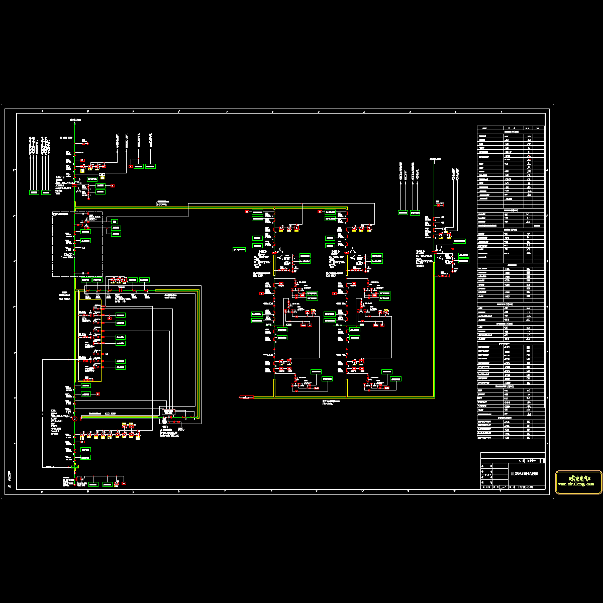 d-05 #1发电机主回路电气接线图.dwg