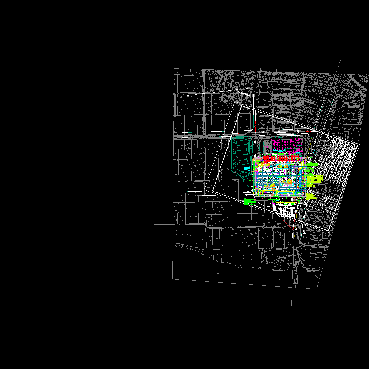 基坑围护支撑布置平面图纸2020.dwg - 1