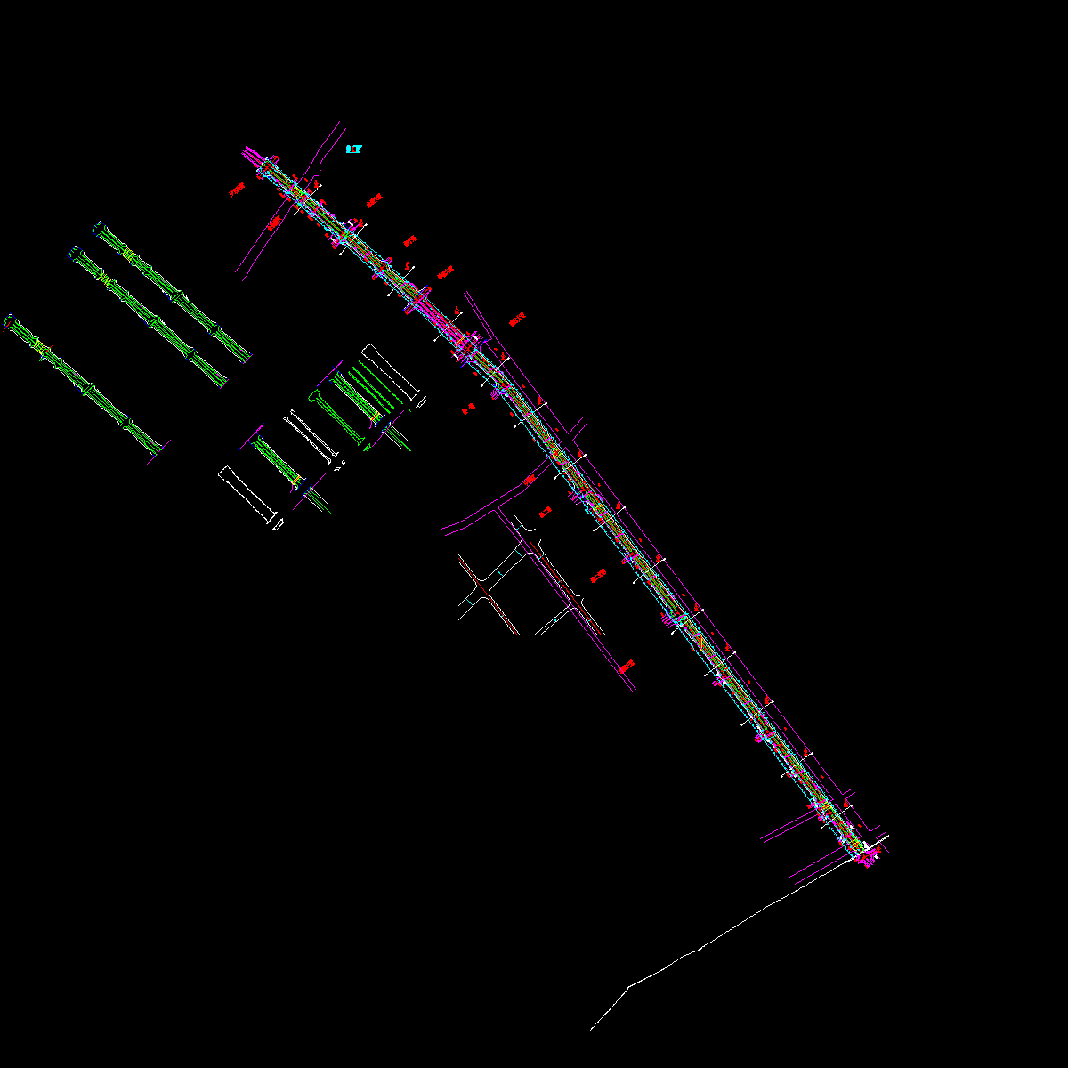 市政道路非机动车道平面图纸.dwg - 1