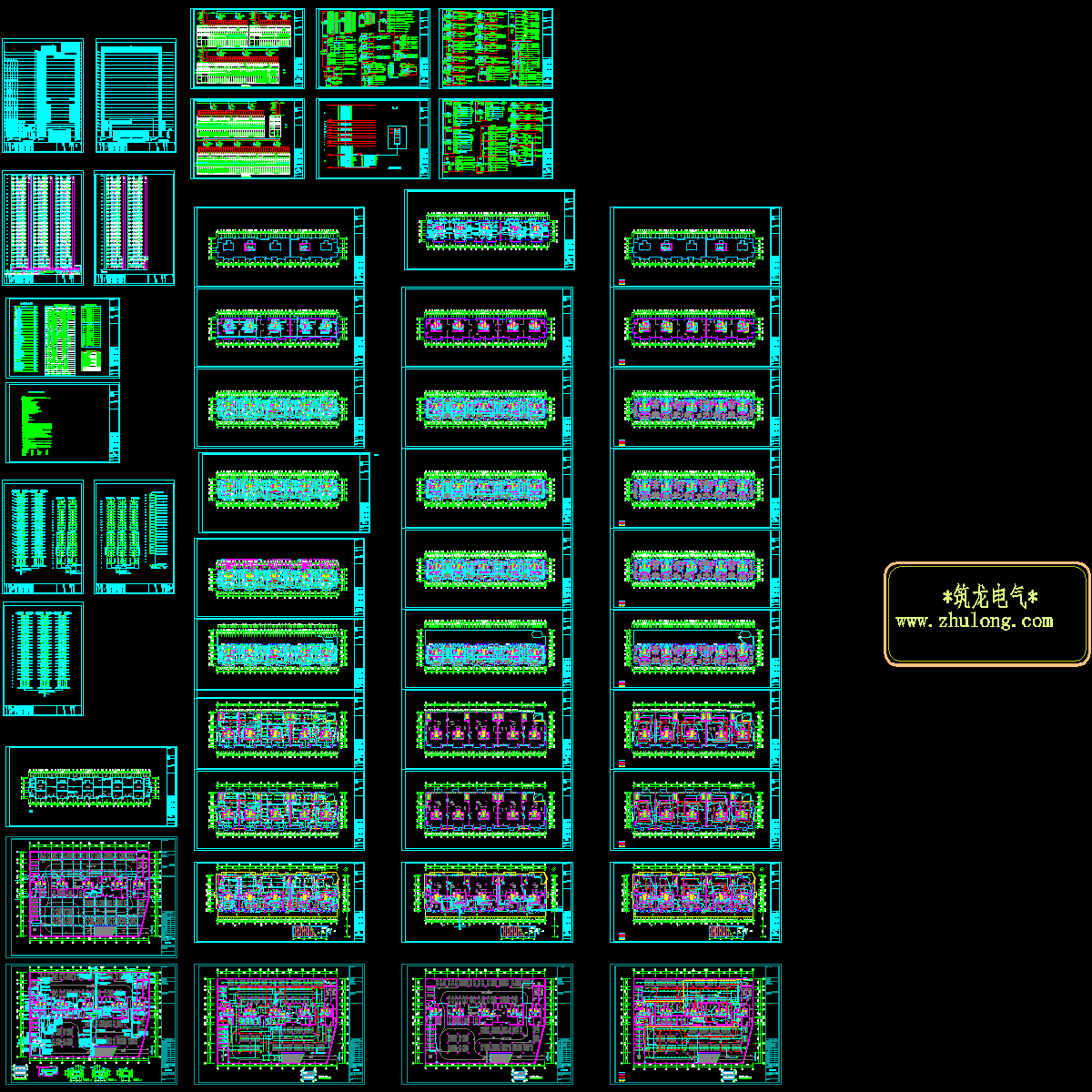 一类高层综合商业楼电气CAD施工图纸48张 - 1
