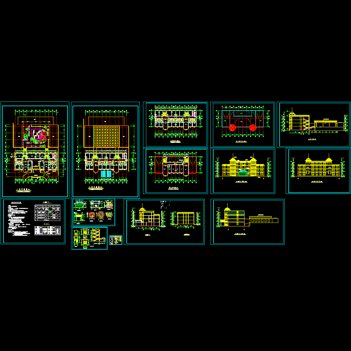 3层养老院全套建筑施工CAD图纸.dwg - 1