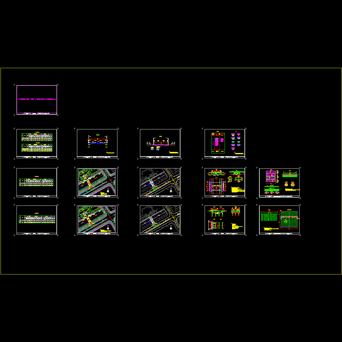 厂区新建进出口工程设计图纸.dwg - 1