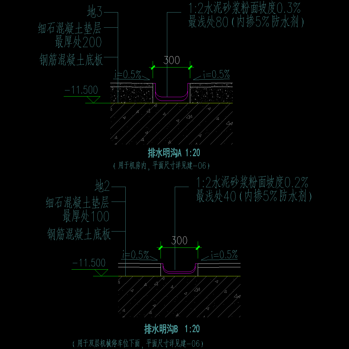 003-排水明沟详图.dwg
