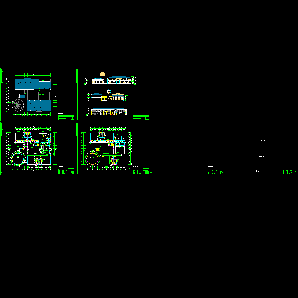 多层幼儿园施工CAD图纸 - 1