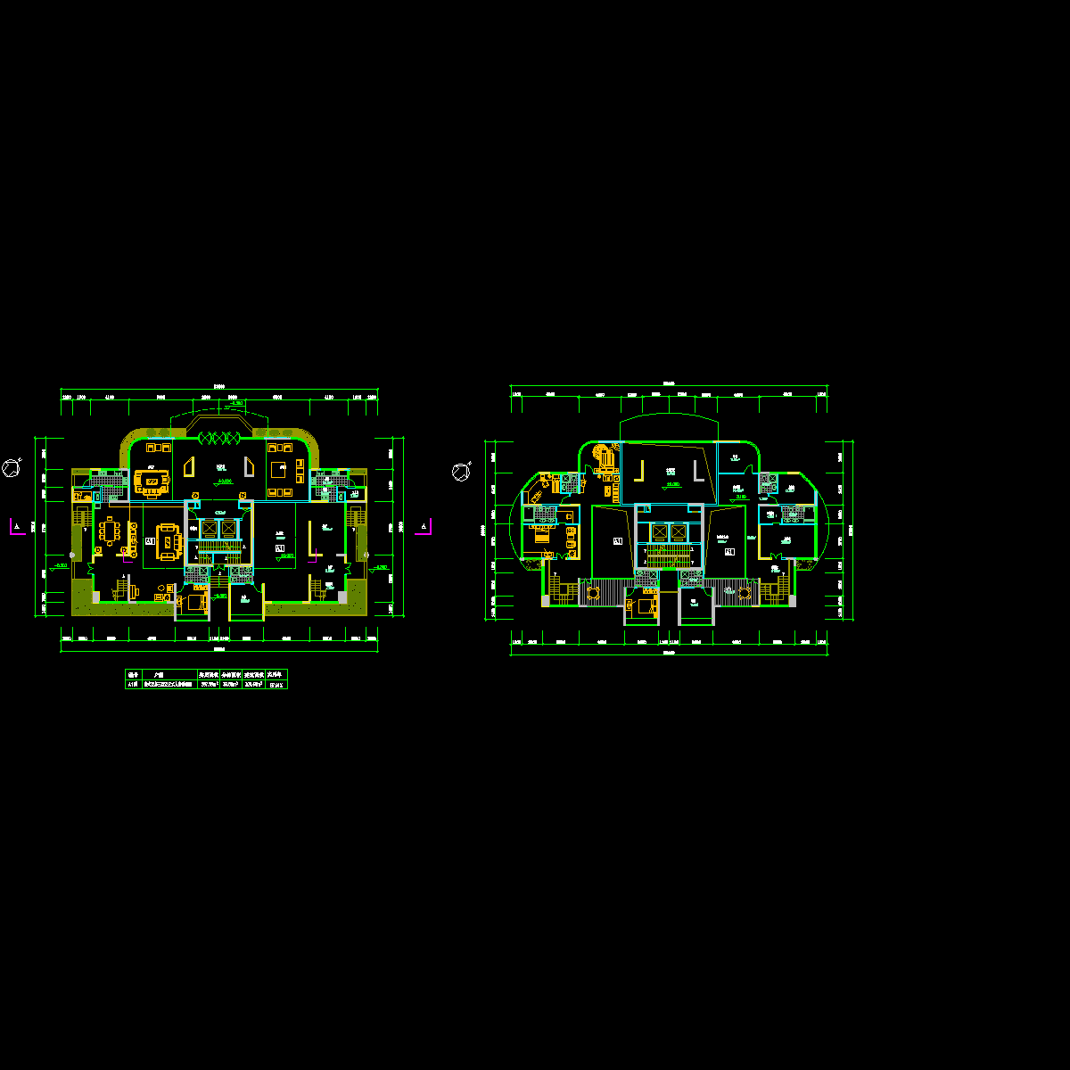 首层两户复式户型（327/327）_CAD - 1