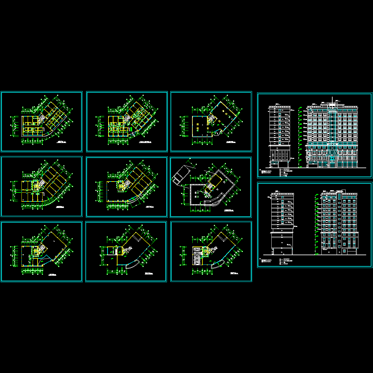 城市酒店建筑设计方案（方案CAD）.dwg - 1