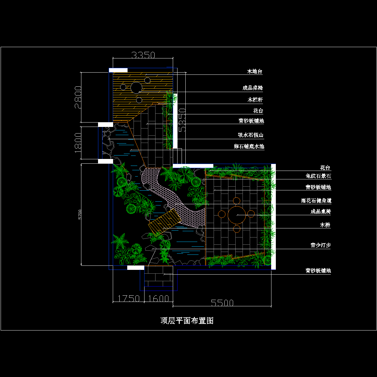 屋顶花园平面布置图.dwg