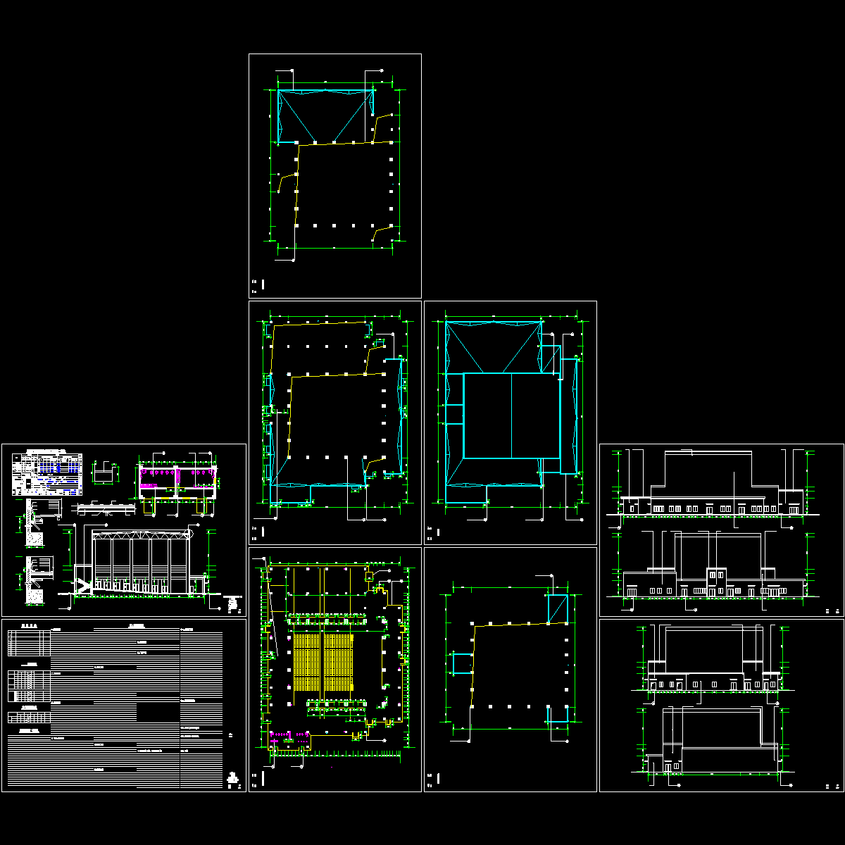 4层大型娱乐主题公园之梦幻王国演艺中心建筑施工CAD图纸 - 1