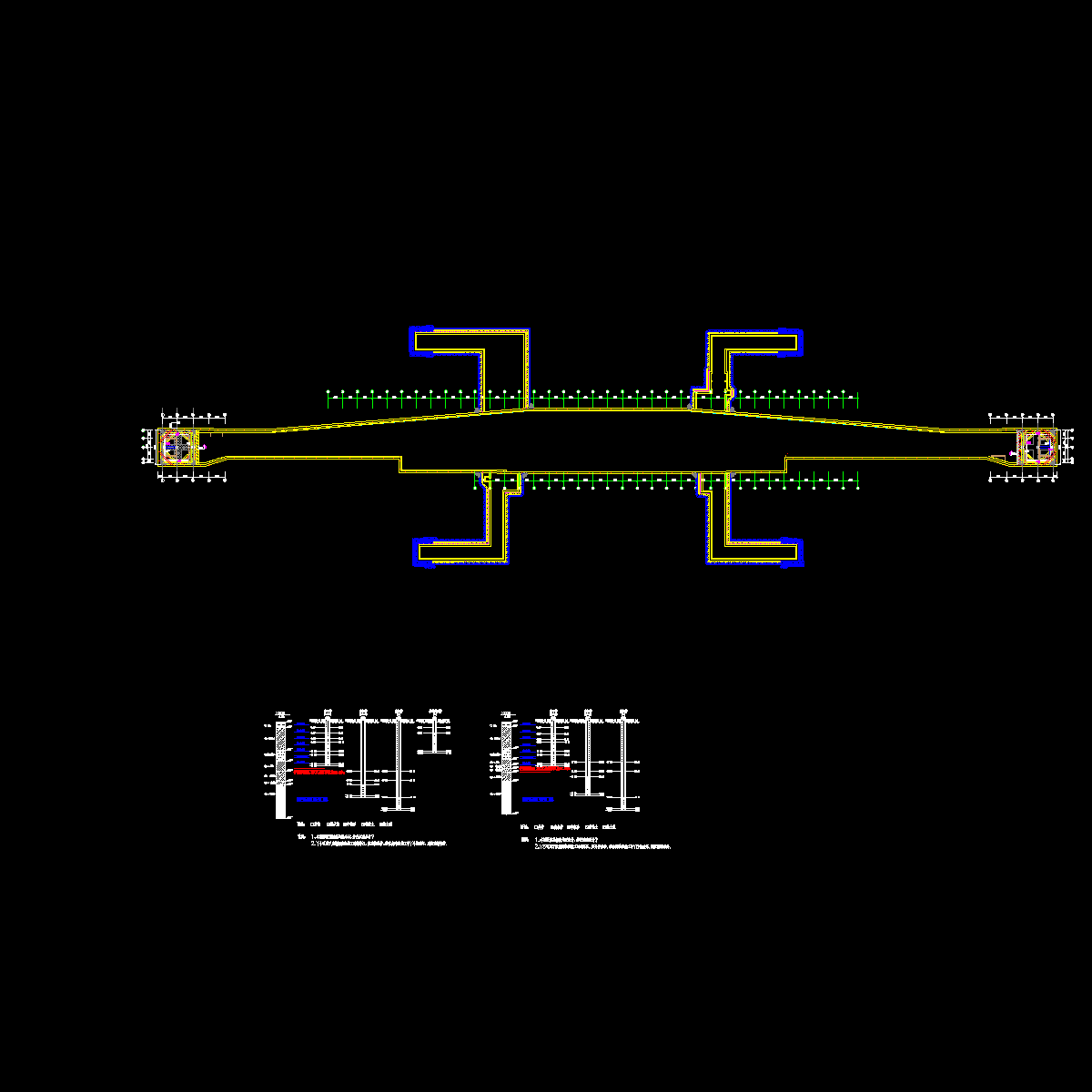 地下交通枢纽配套工程深基坑降水设计CAD图纸 - 1