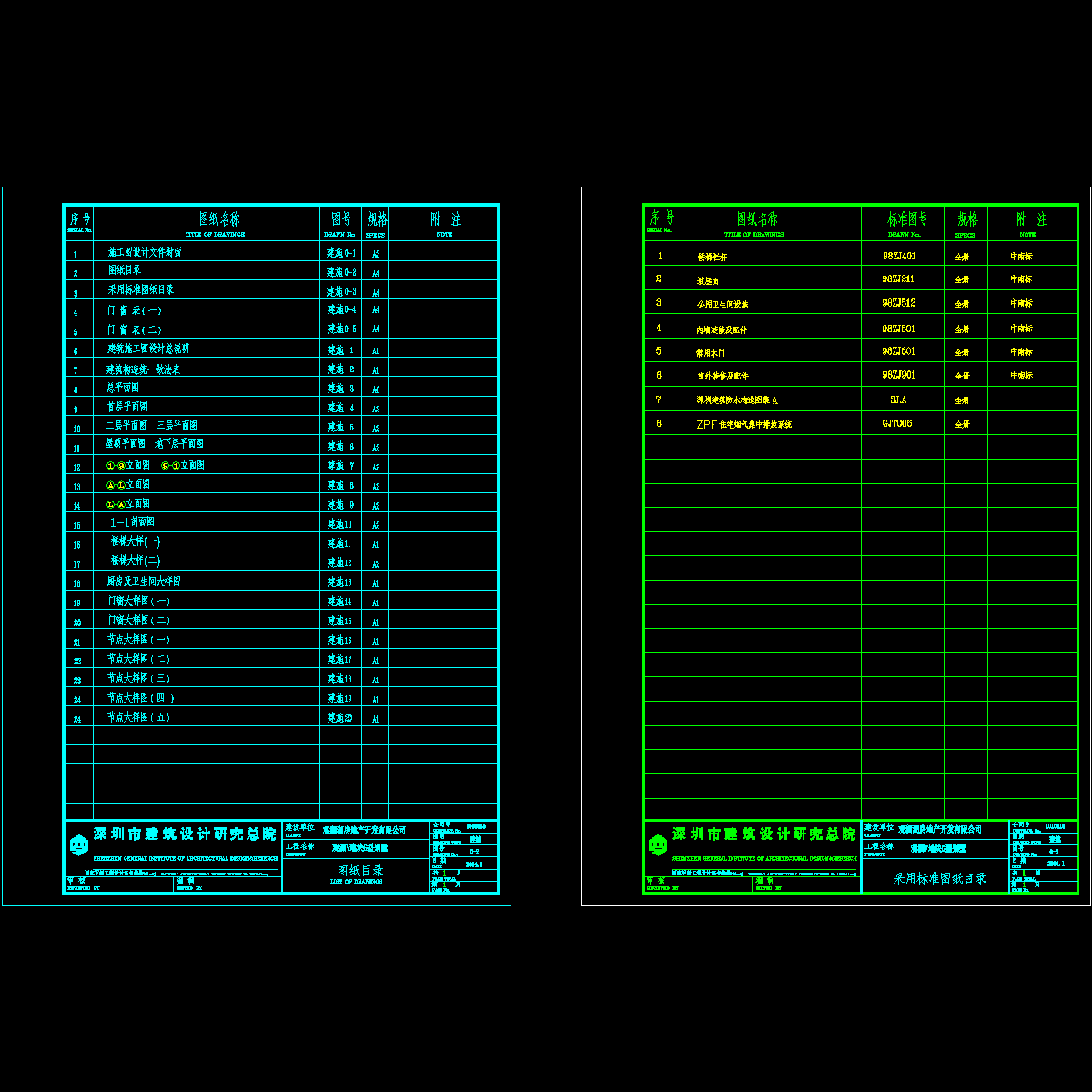 图纸目录.dwg