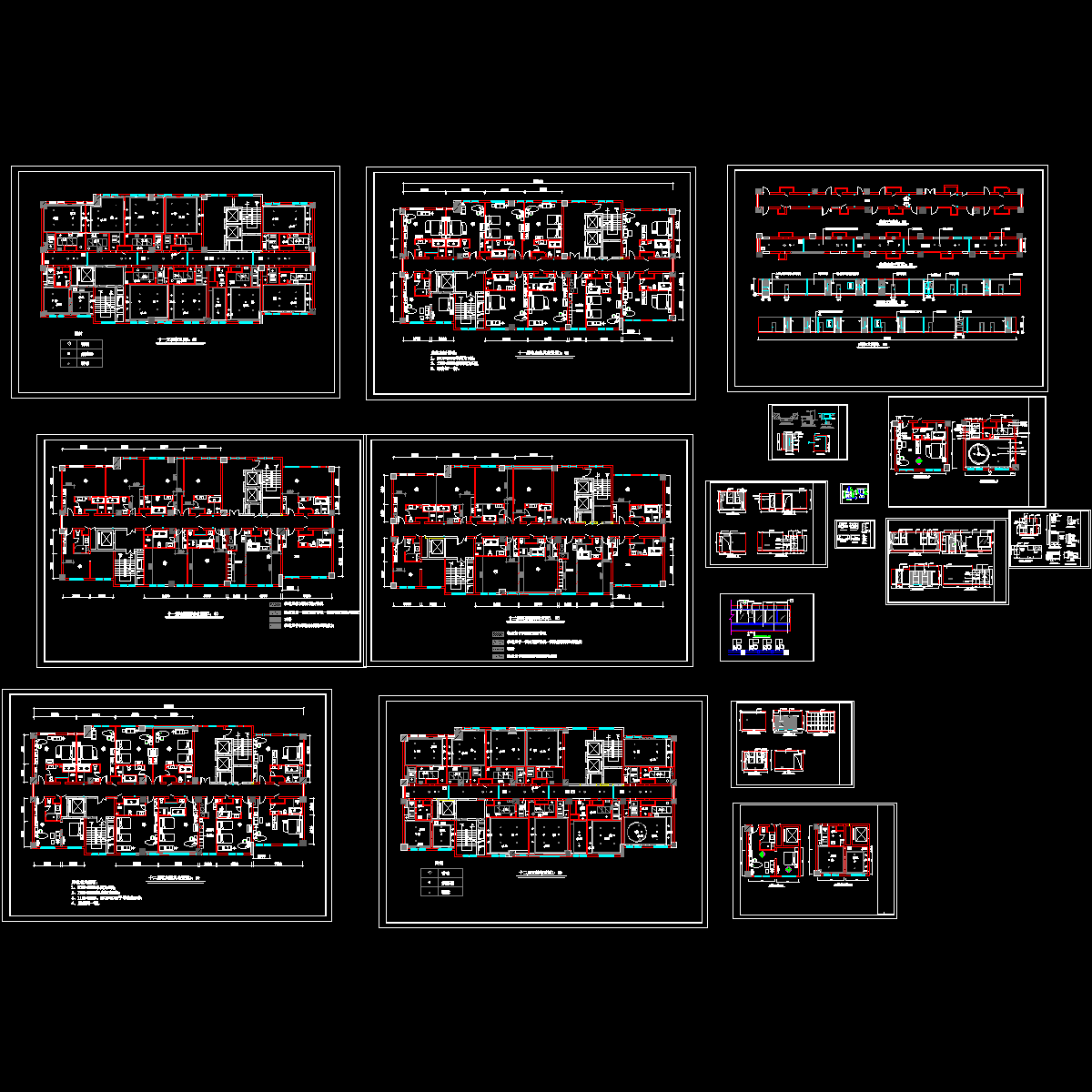 高层宾馆平面施工方案图纸CAD.dwg - 1