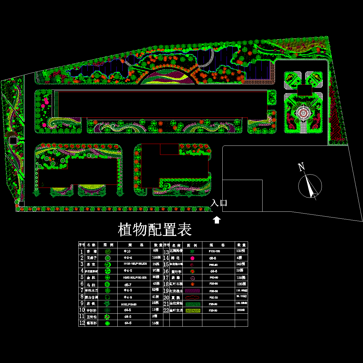 厂区绿化设计平面图纸 - 1