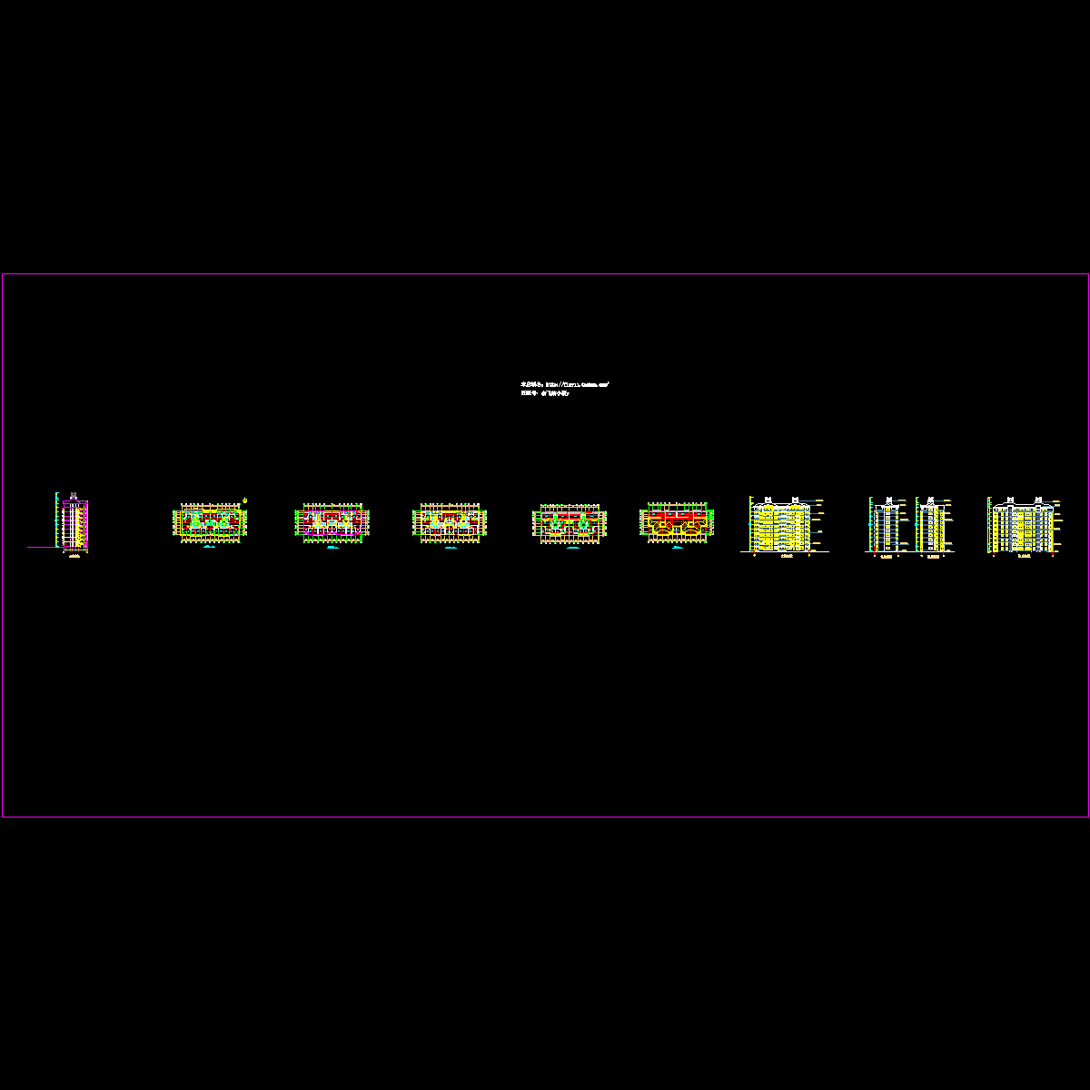 住宅2单元每单元2户户型设计图纸.dwg - 1