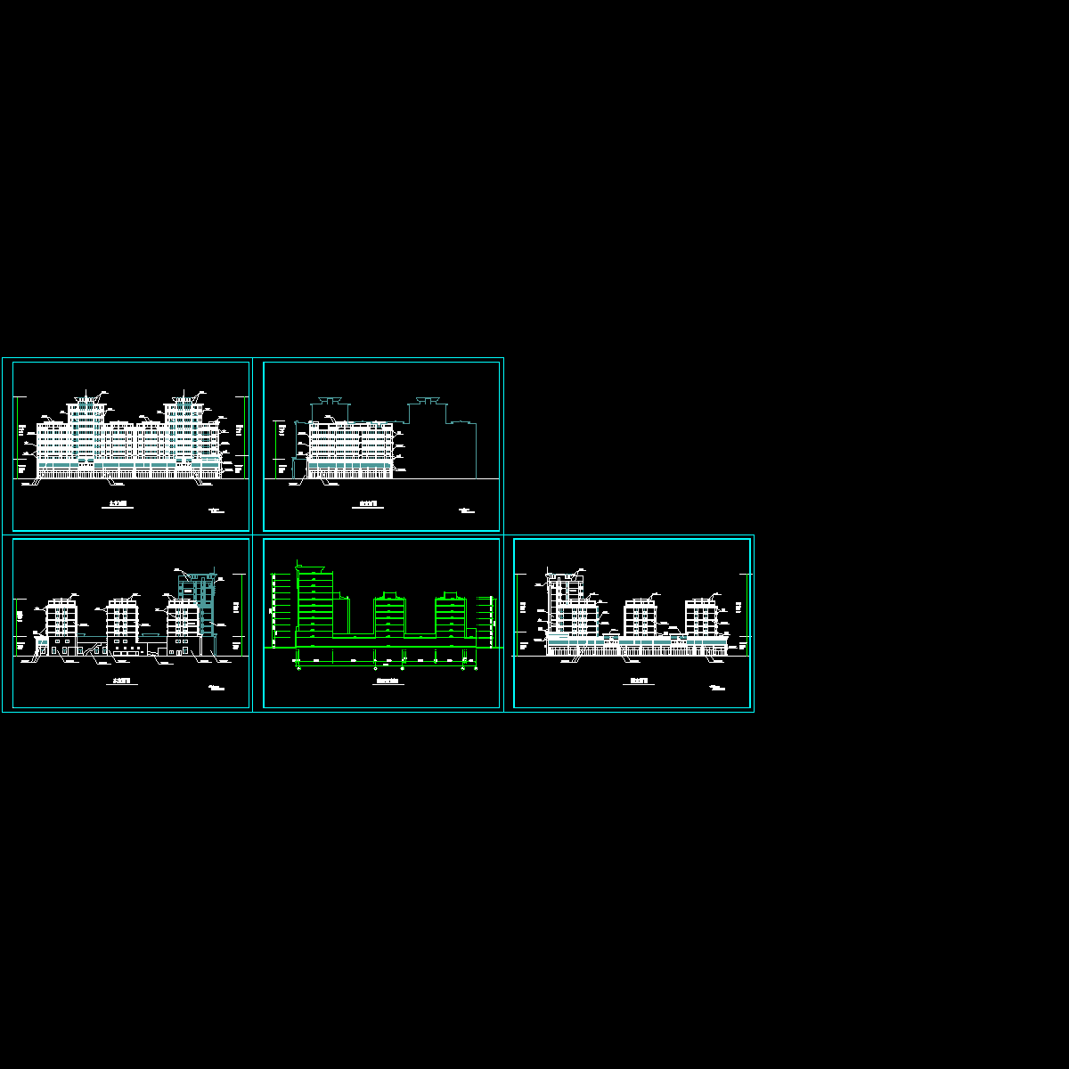 多层商住楼户型设计图纸.dwg - 1