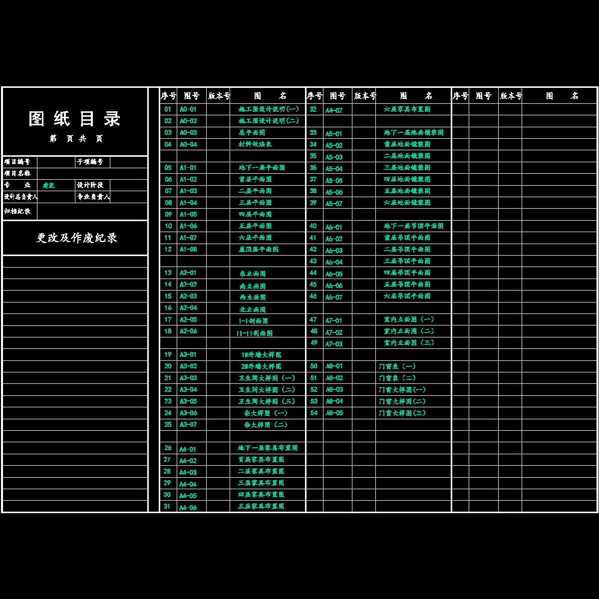 00图纸目录.dwg