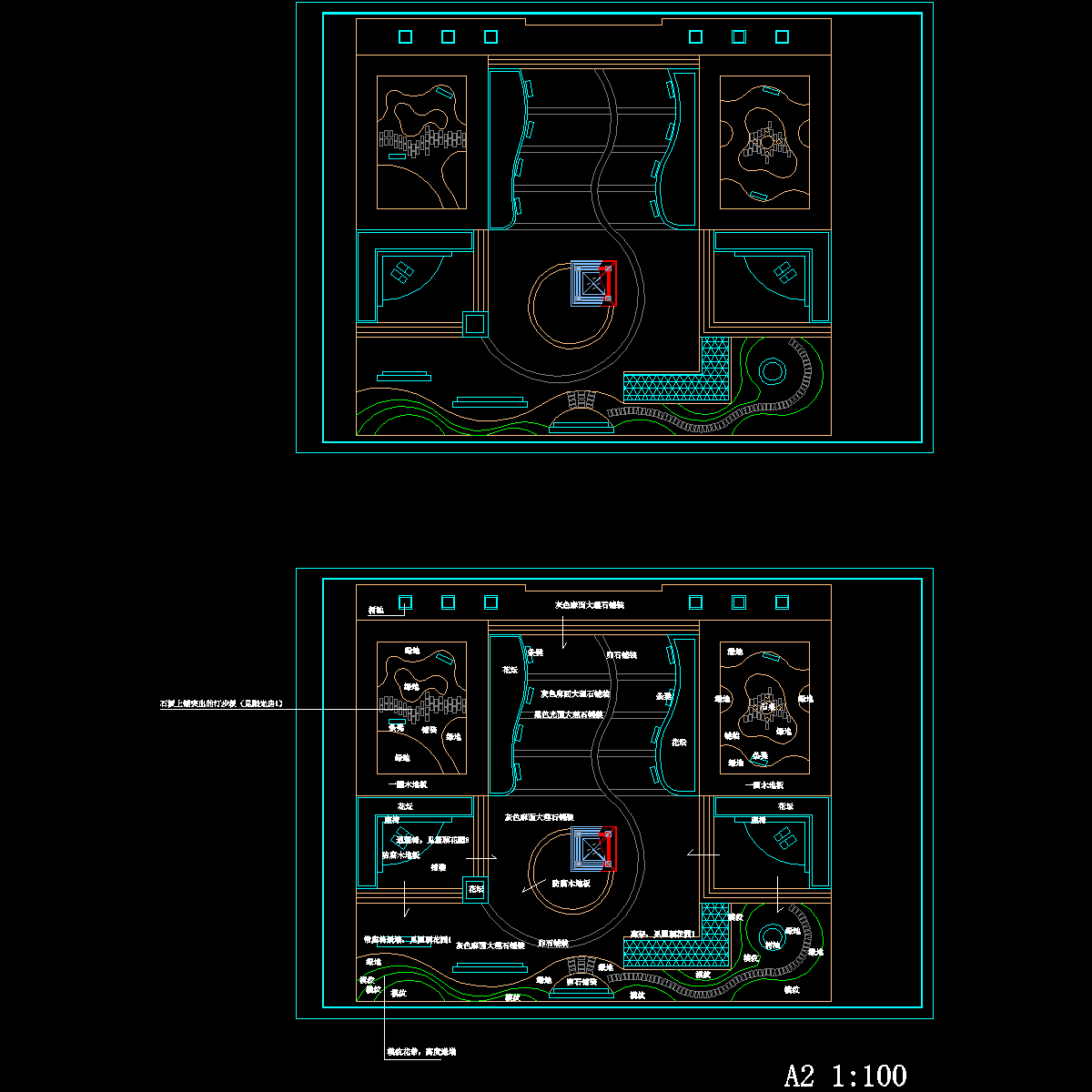 屋顶花园景观设计平面图.dwg