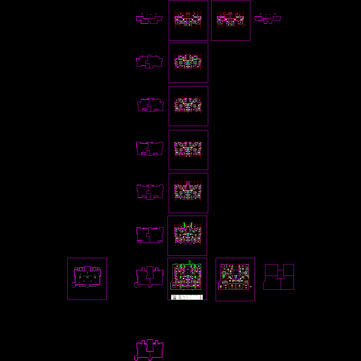 大面宽洋房户型平面图纸设计.dwg - 1