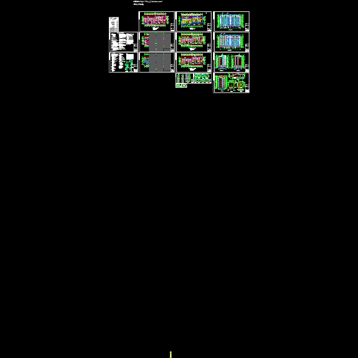 7层阁楼二单元对称户型设计图纸.dwg - 1