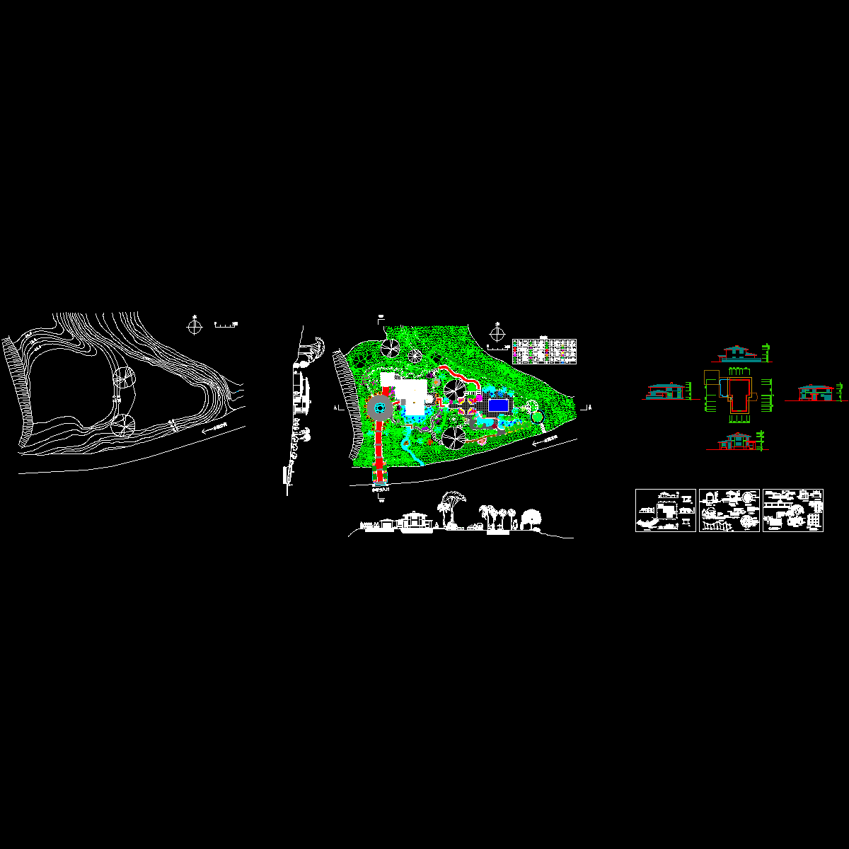 山庄别墅景观CAD施工图纸设计.dwg - 1