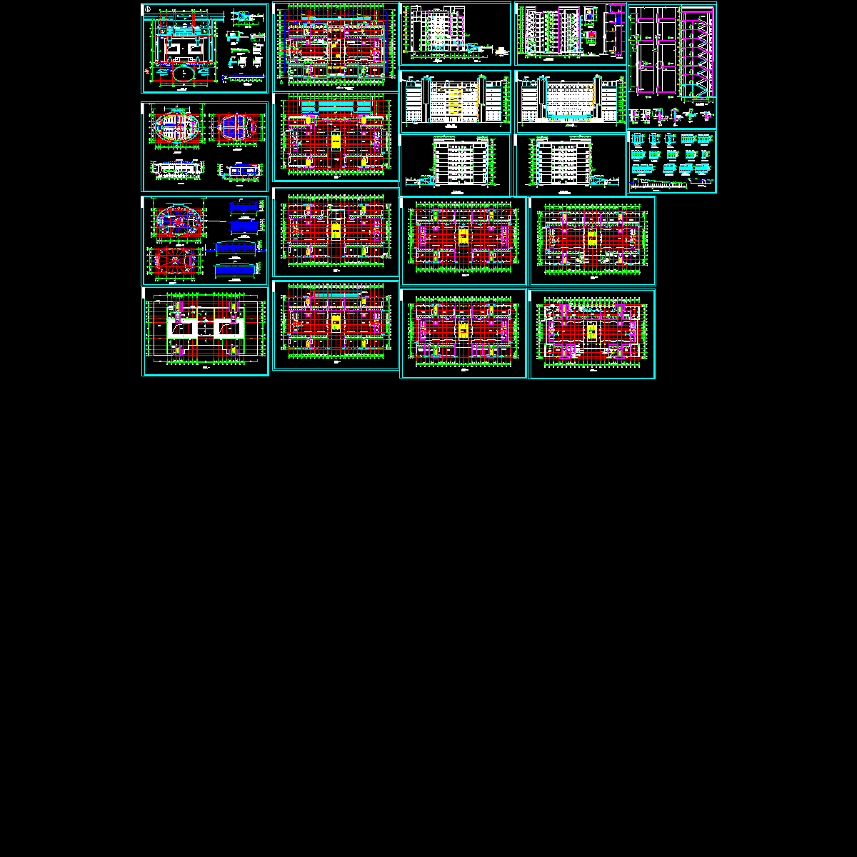 教学楼全套CAD施工图纸.dwg - 1