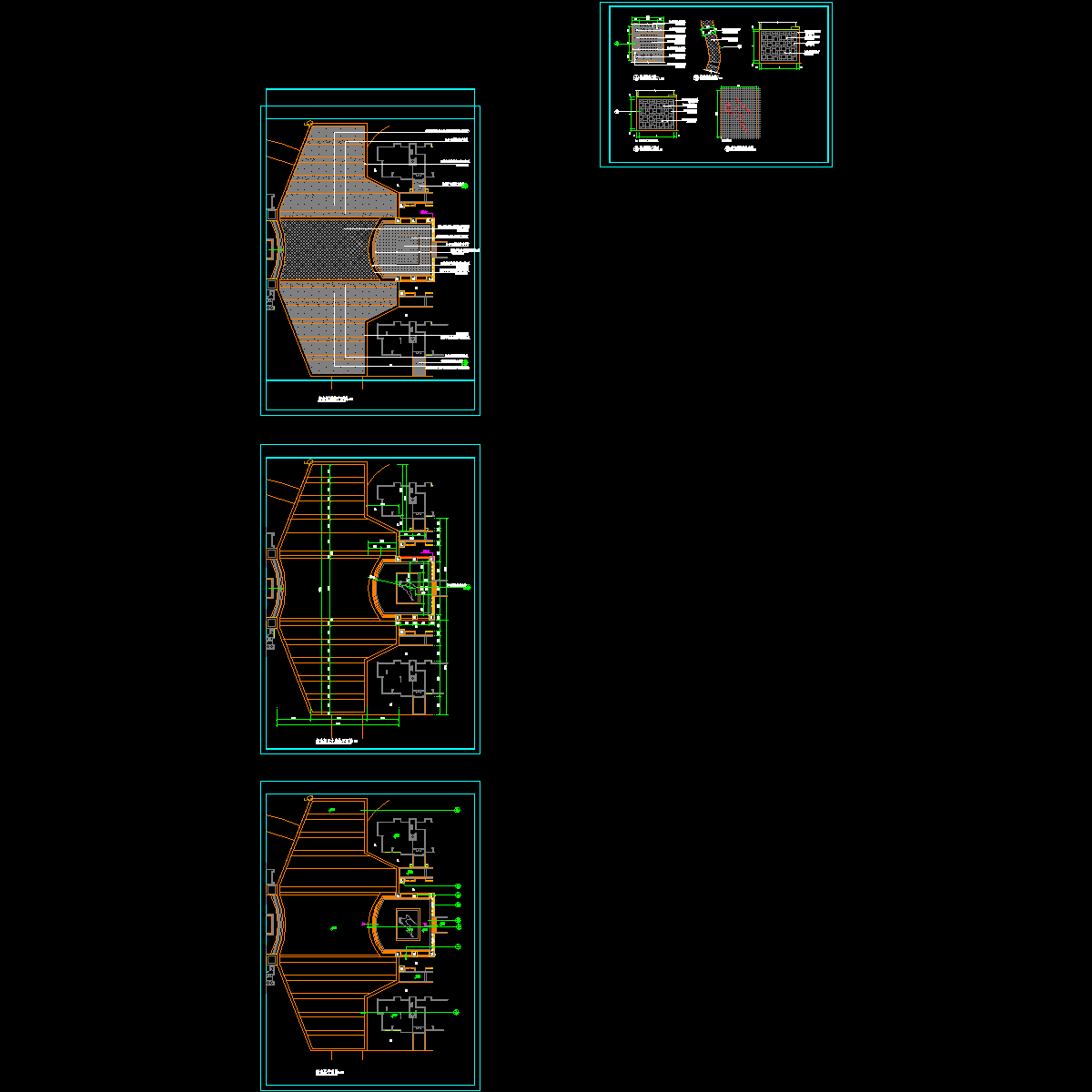 小区舞台区全套施工CAD图纸 - 1