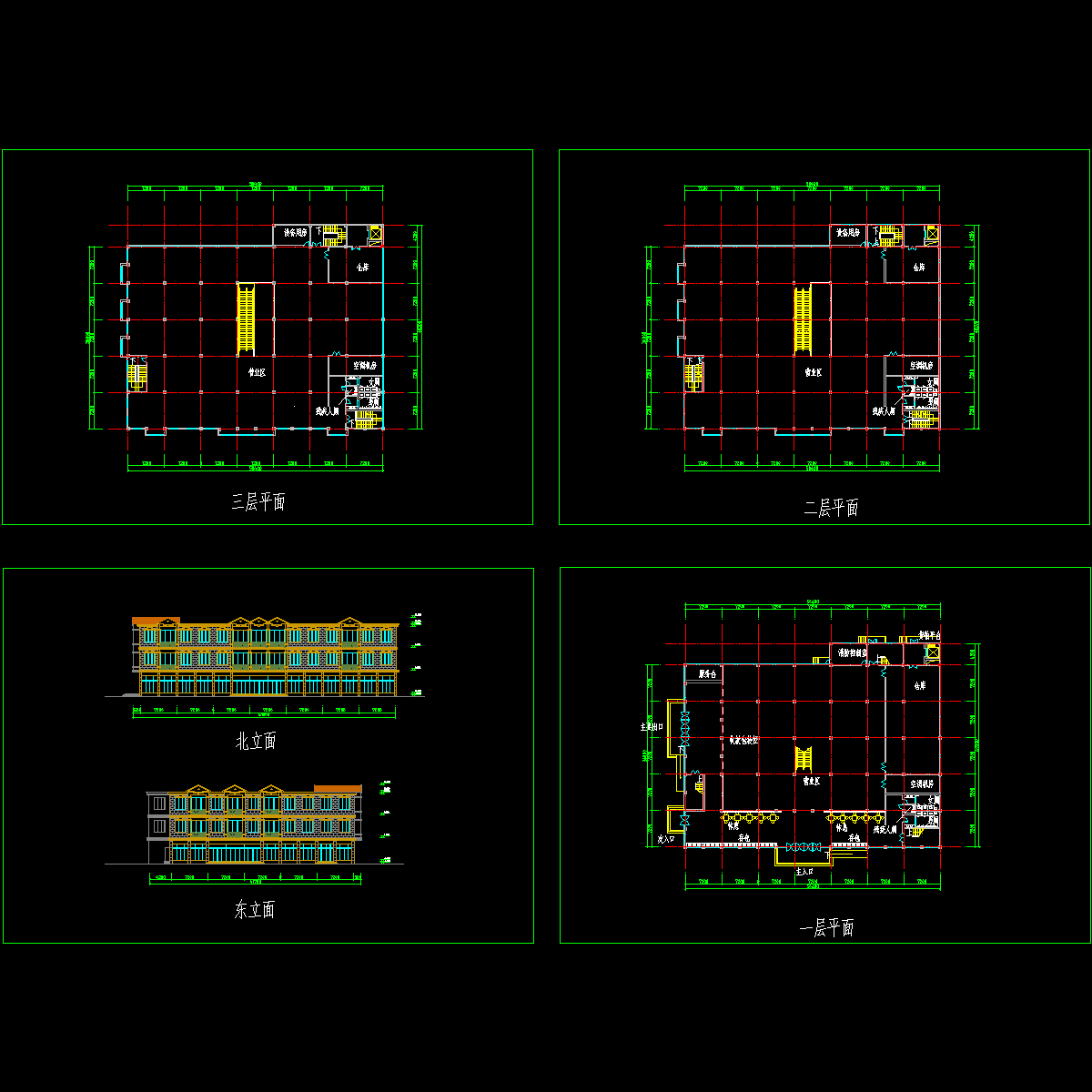 超市全套CAD施工图纸.dwg - 1