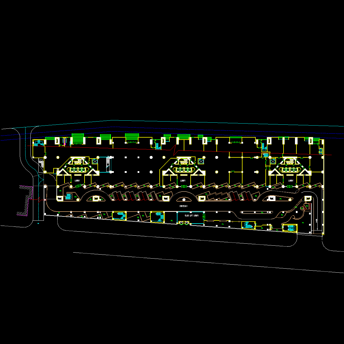 希尔顿宾馆设计方案(全套施工图纸）.dwg - 1