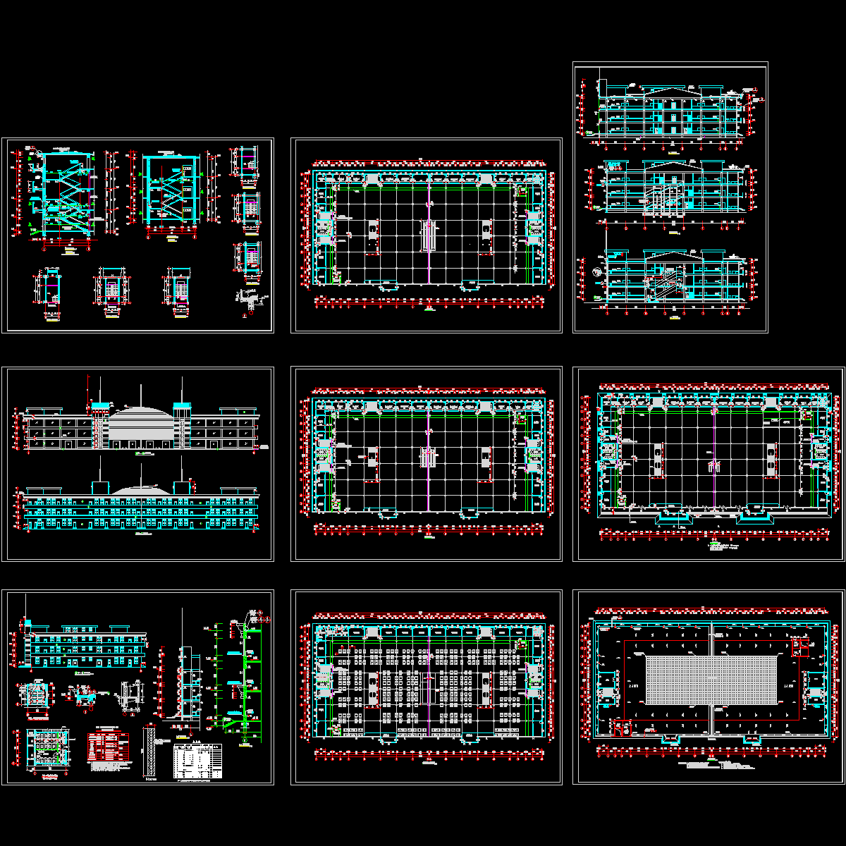 多层美食城餐饮建筑设计方案施工图纸（方案CAD） - 1