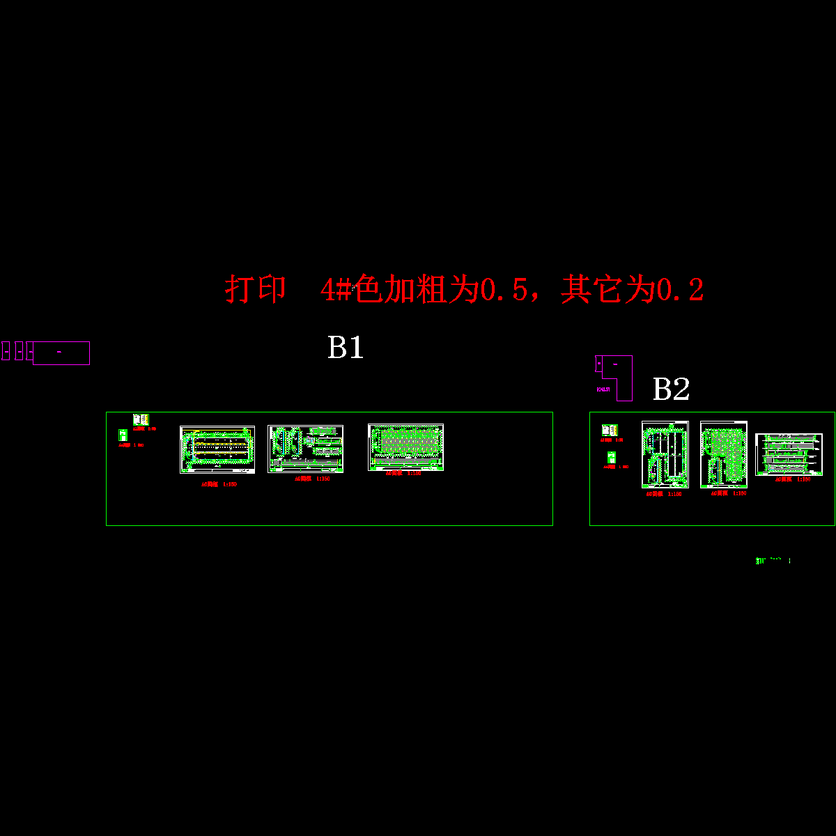 工业园3层标准厂房建筑施工CAD图纸 - 1