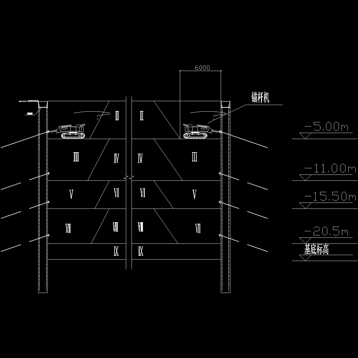 土方分层开挖顺序示意图纸 - 1