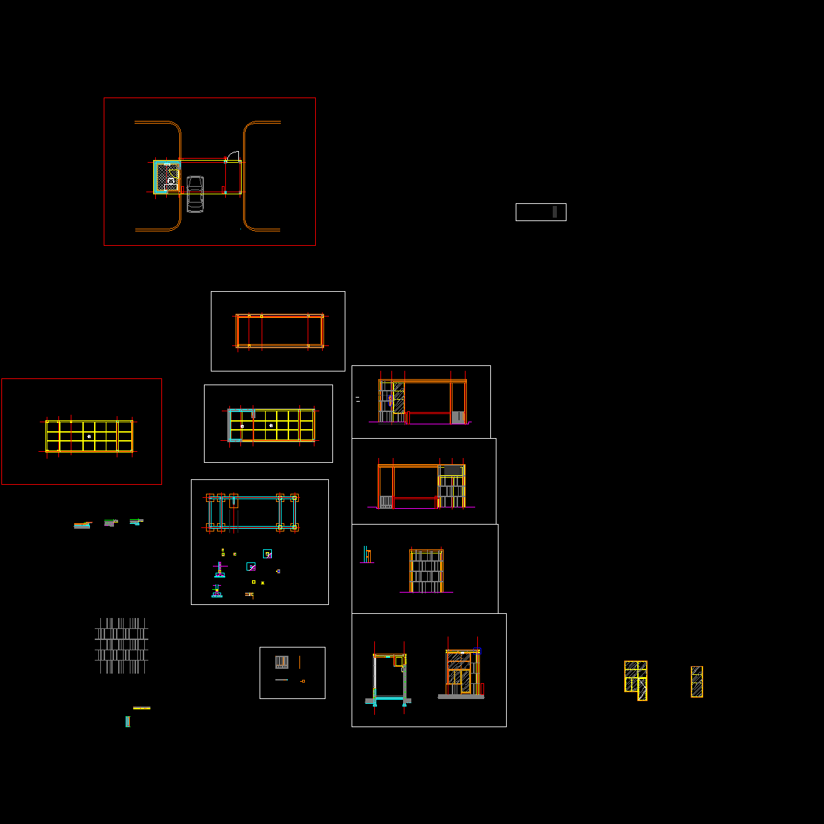 时代典雅住宅D1型入口景观CAD施工图纸设计.dwg - 1