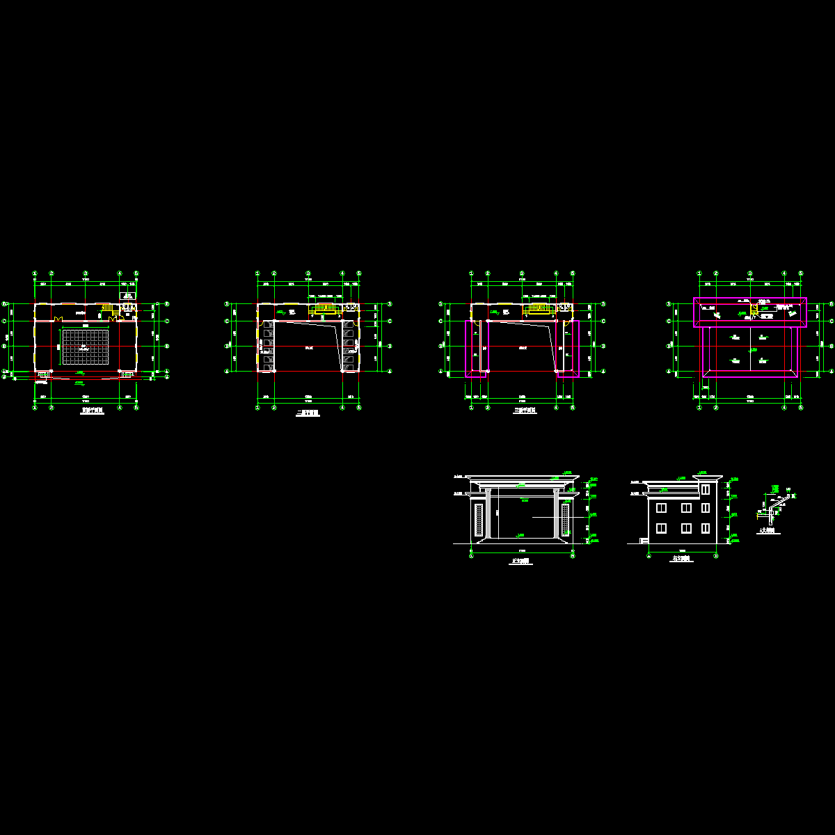 粤剧戏台方案设计图纸_效果图_平面图_大样图_cad - 1