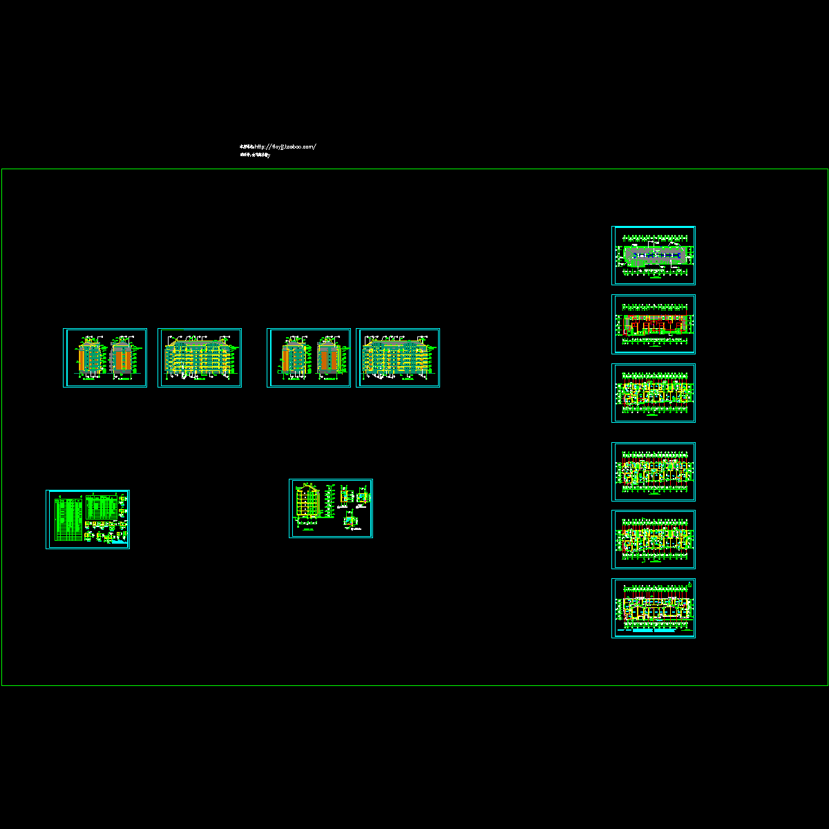 6层二单元阁楼3389平米一单元户型对称户型.dwg - 1