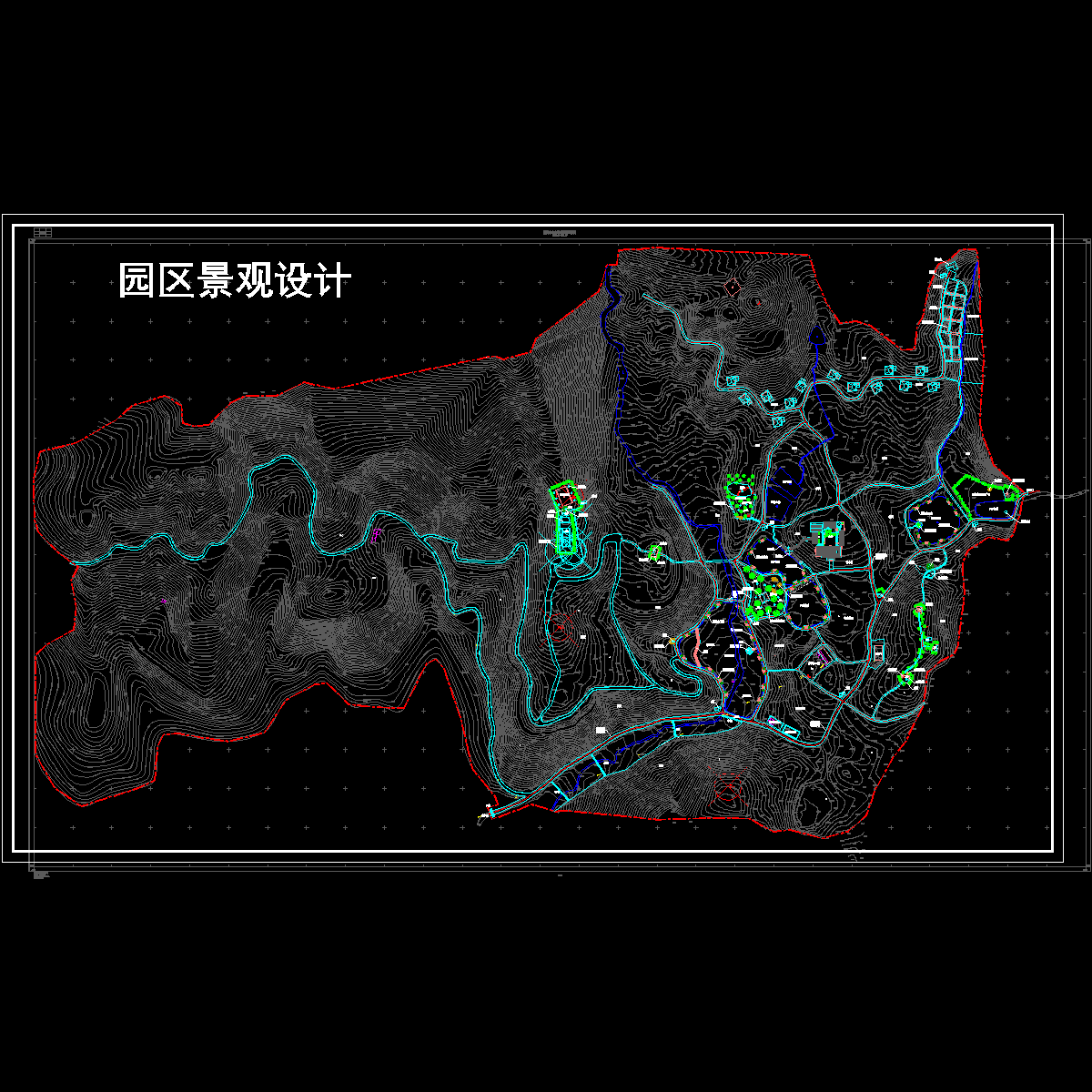 农家乐景观规划总平面图纸 - 1