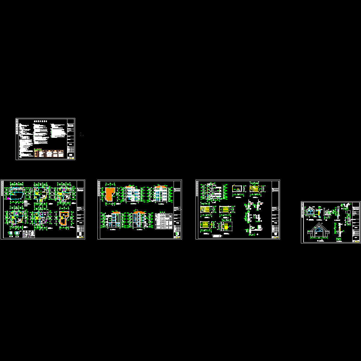 4层自宅别墅建筑施工CAD大样图 - 1