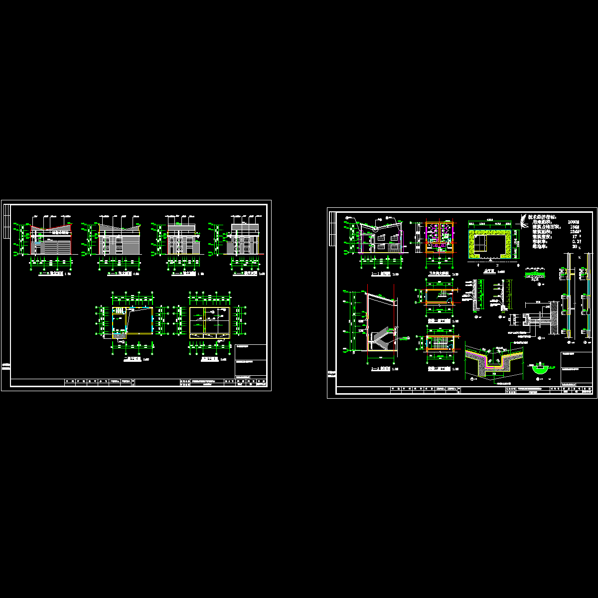 垃圾中转站建筑施工图纸_节点大样图_平面图_cad - 1