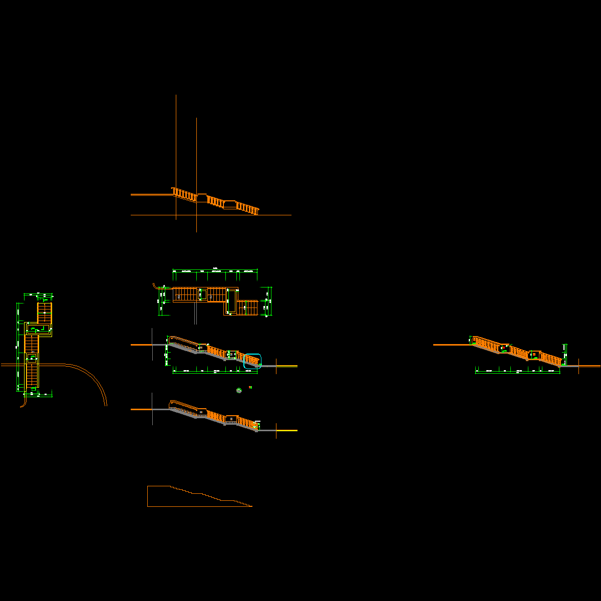 户外楼梯CAD详大样图 - 1