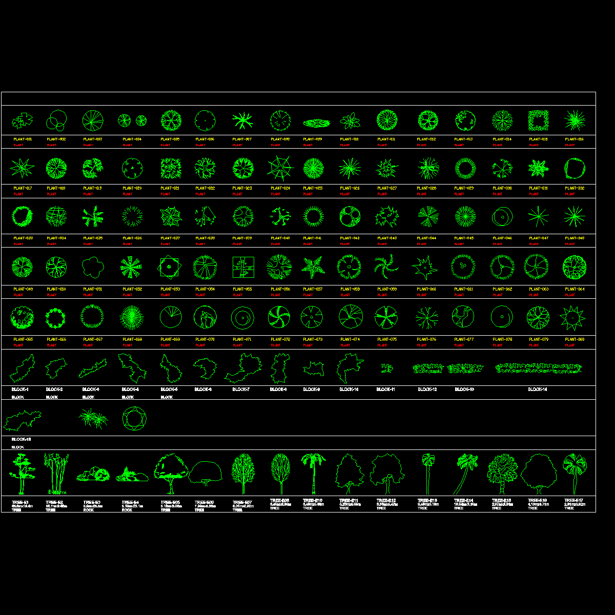 植物平面图集.dwg