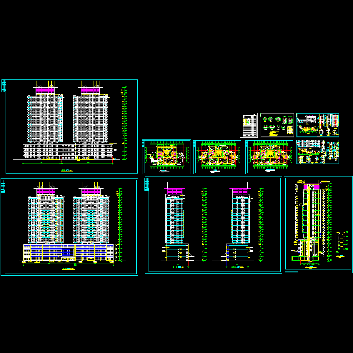 高层双塔式陈家庄商住楼CAD施工图（图纸齐全）.dwg - 1