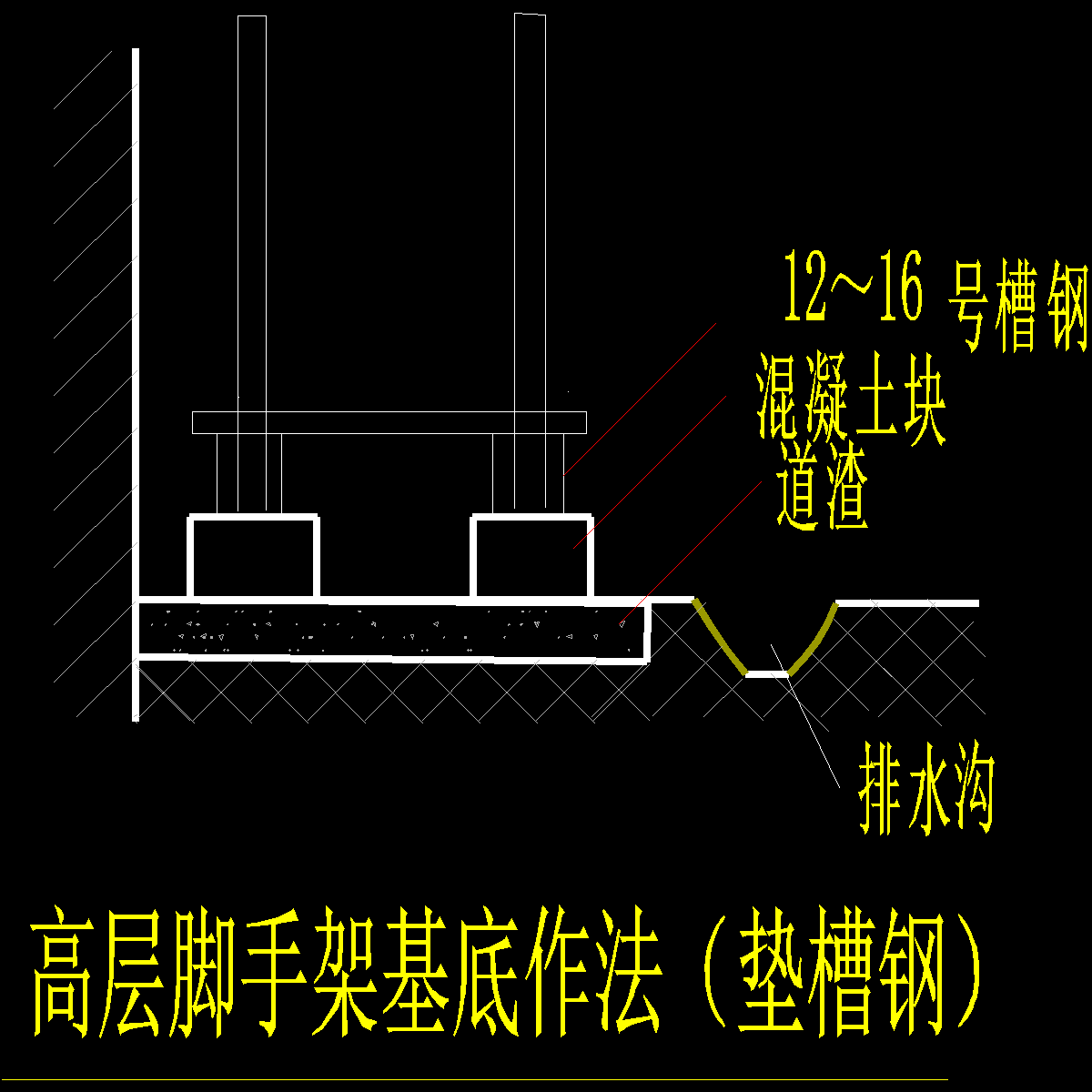 高层脚手架基底作法（垫槽钢）.dwg