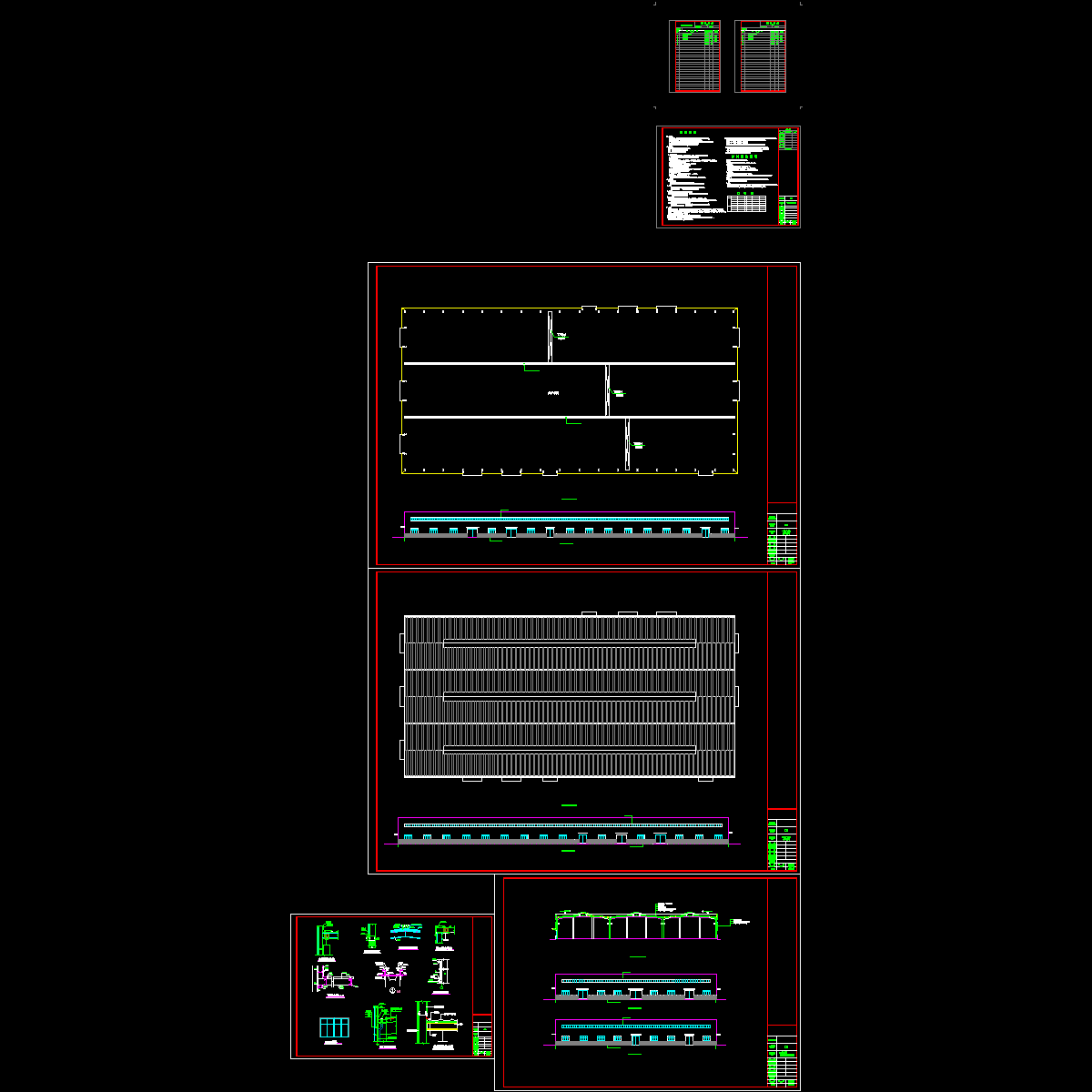 钢厂单层厂房建筑施工CAD大样图 - 1