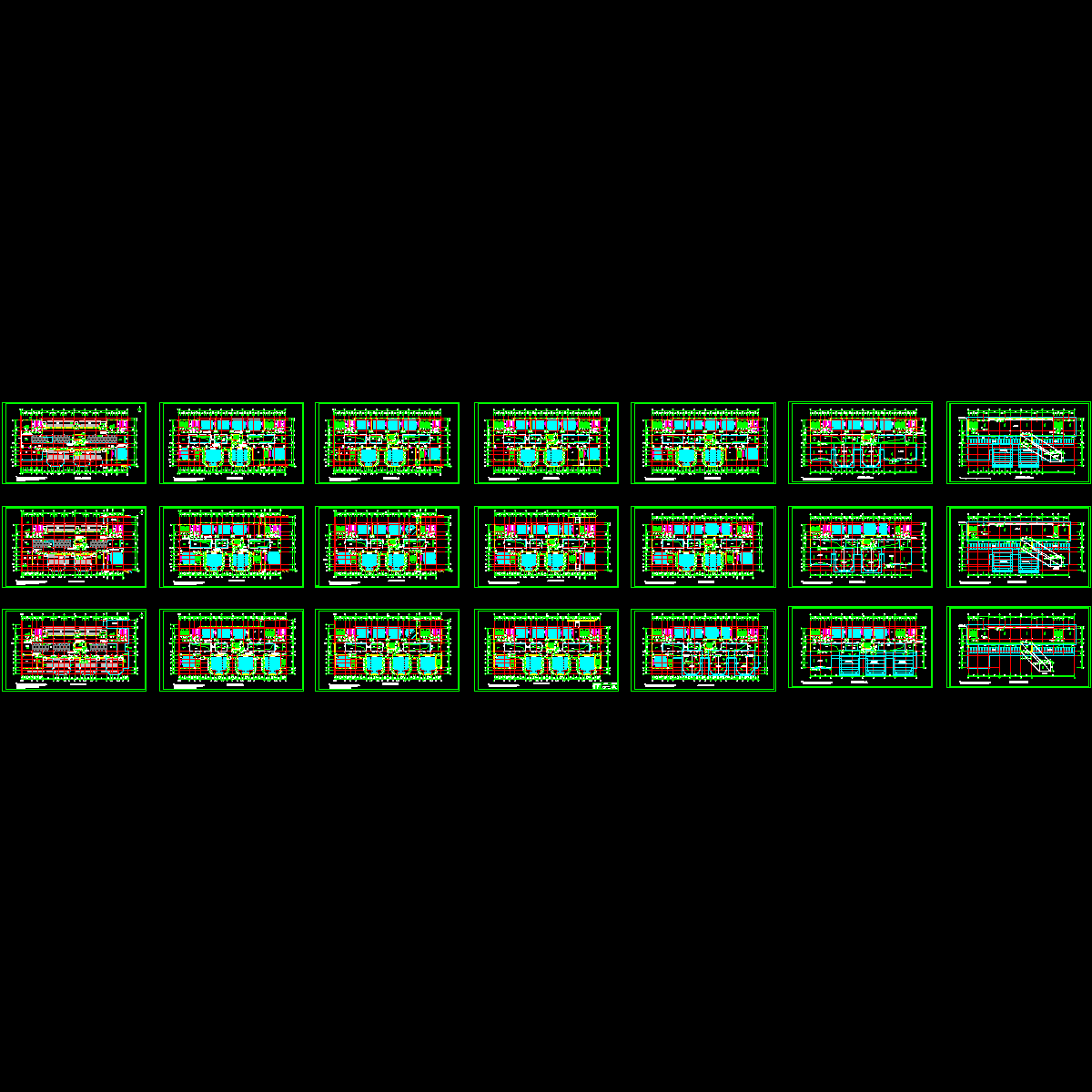 教学楼建施平面（合集）.dwg - 1