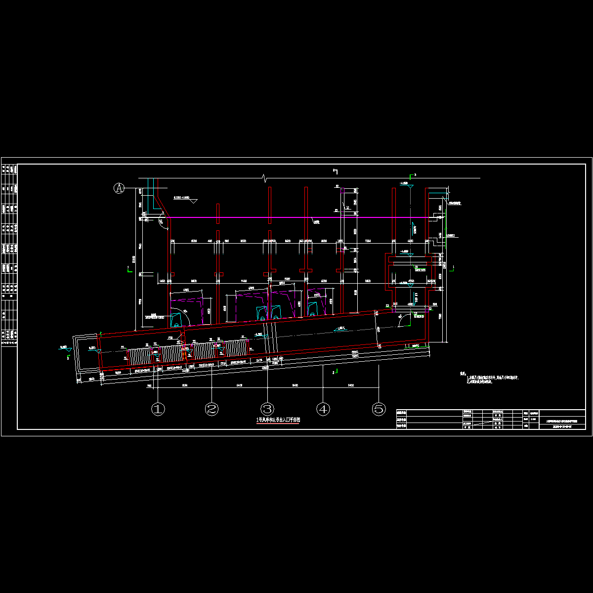 地下人防工程风亭及出入口主体结构设计CAD图纸 - 1